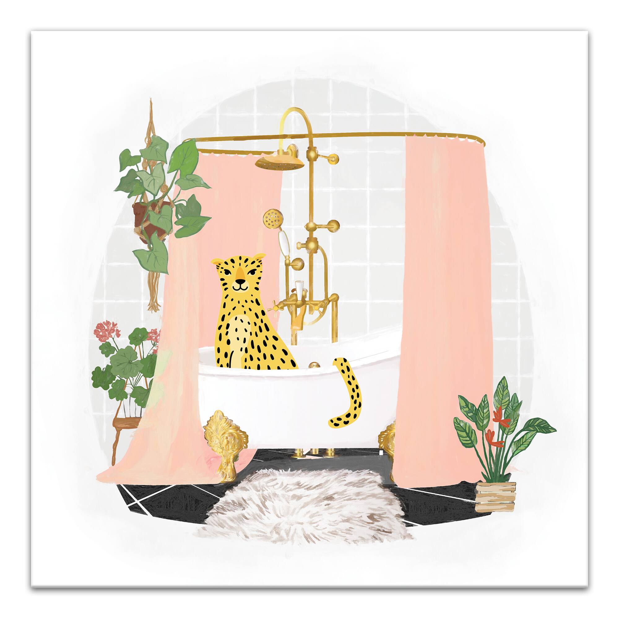 Glam Tub Canvas Wall Art